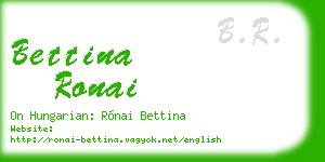 bettina ronai business card